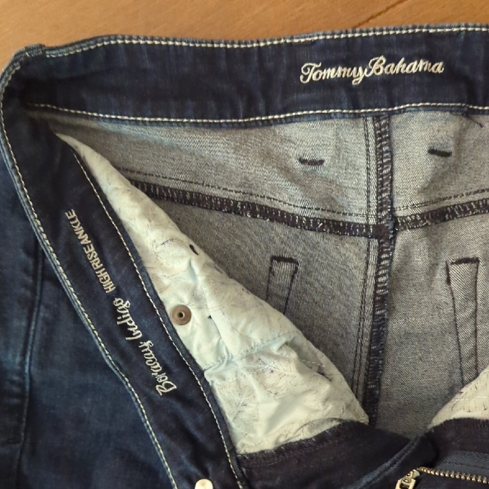 Tommy Bahama Dark Blue Cropped Jeans - Picture 3 of 5